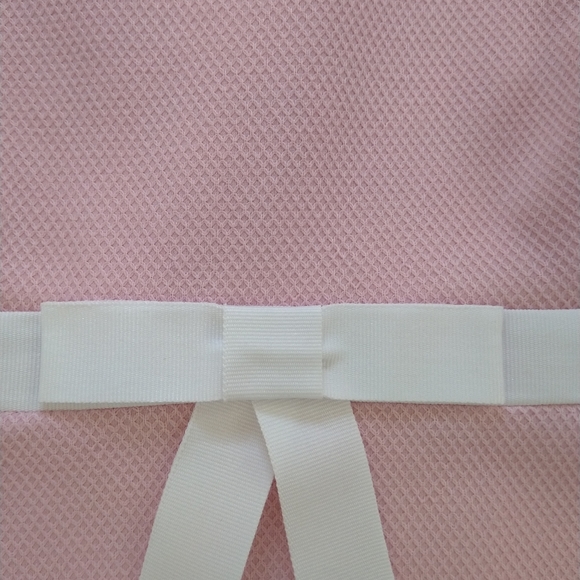 INC honeycomb pink Spring dress with bow - Picture 5 of 7